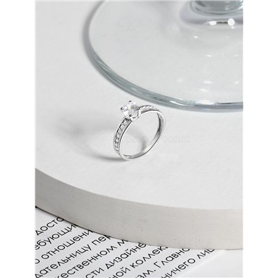 Кольцо из серебра с фианитами родированное 925 пробы К-2690-Р