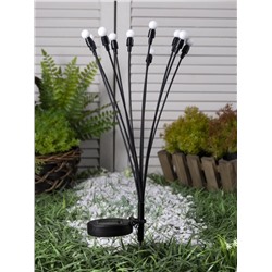 Садовый светильник «Шарики», уличный, на солнечной батарее, 68 см, 10 LED, свечение мульти