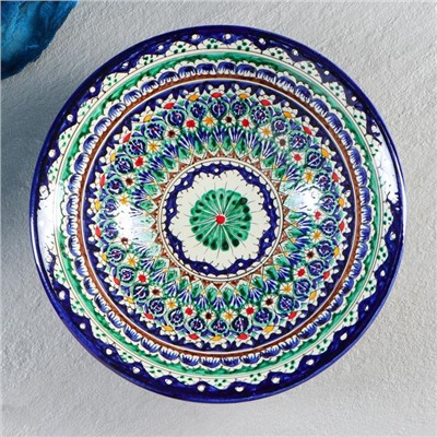 Супница Риштанская Керамика, 2.4 л, d=28 см, керамика, синяя