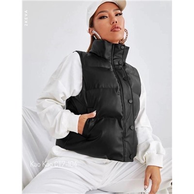 жилет эко кожа