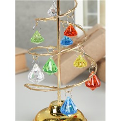 Новогоднее украшение Елка 19 см разноцветная / NG-01/3 /уп 96/Новый год