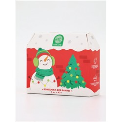 Бомбочки для ванны в домике «Снеговик», набор 6 шт. × 40 г, URAL LAB
