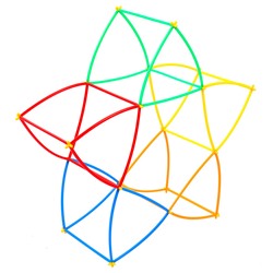 Конструктор пластиковый "Чудо-палочки", 300 деталей, PE, PP, 28х18х12,5 см