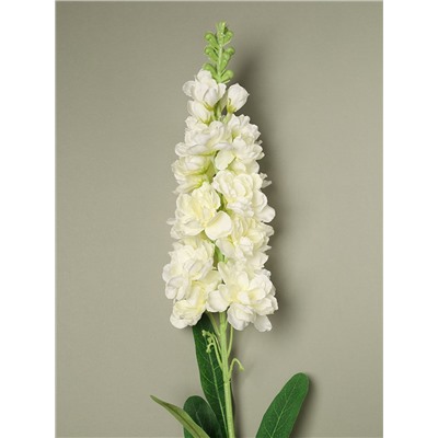Цветок искусственный Дельфиниум 22 цветка белый 86 см / A56 /уп 300/