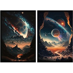 Тетрадь А4  48л клетка "COSMIC LANDSCAPE" 3478 Полином