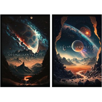 Тетрадь А4  48л клетка "COSMIC LANDSCAPE" 3478 Полином