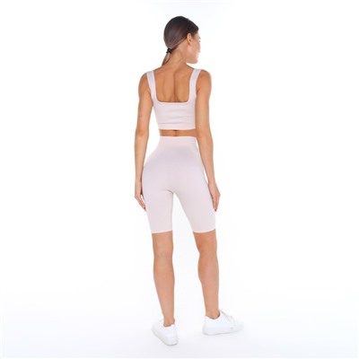 Велосипедки женские, цвет кремовый, размер 44 (M)