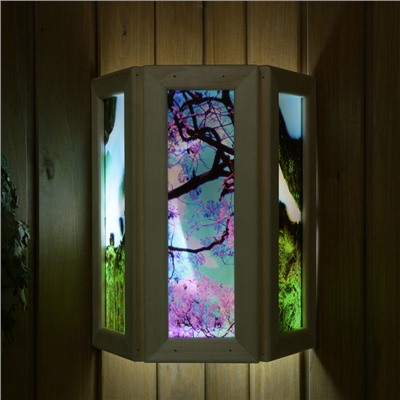 Абажур для бани и сауны, 33×29×12 см, настенный, деревянный, с УФ-печатью, «Добропаровъ»