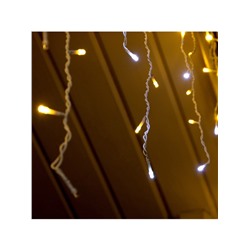 УЦЕНКА Гирлянда «Бахрома» 3×0.9 м, IP44, УМС, белая нить, 160 LED, мерцание белым, 220 В, свечение тёплое белое