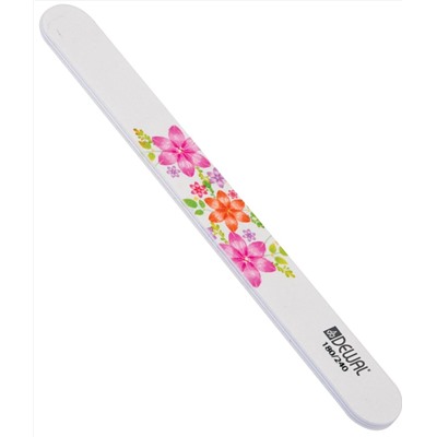 Dewal Пилка для ногтей профессиональная 9102862, прямая, 180/240 грит, белый 7998