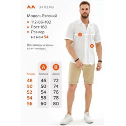Мужская льняная рубашка с коротким рукавом Happyfox