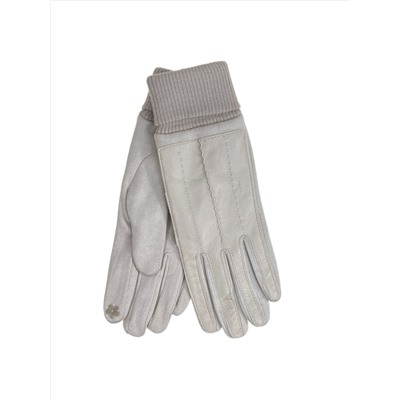 Элегантные  женские утепленные перчатки, цвет белый