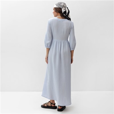 Платье на запах миди женское MIST Summer time, размер 40-42, голубое