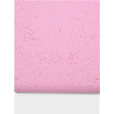 Ланч-бокс в школу TAKE IT EASY, 800 мл, 3 ячейки, с приборами, 12×7.6×20 см, пшеничная солома, розовый