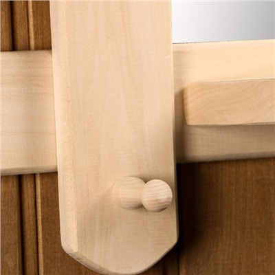 Зеркало «Сказка» с полкой, 2 крючка, в деревянной раме, прямоугольное