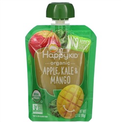 Happy Family Organics, Happy Kid, Organic Apple, Kale & Mango, 4 Pouches, 3.17 oz (90 g) Each