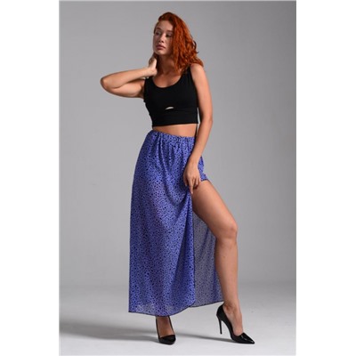 Юбка женская 7441 (Леопард на сирени)
