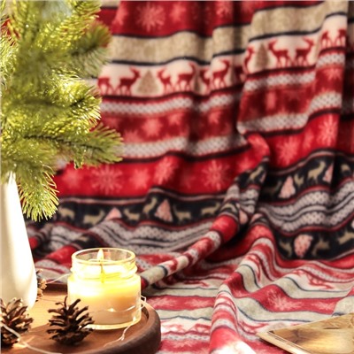 Плед новогодний «Экономь и Я. Скандинавия», 150×180 см