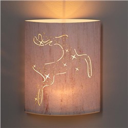 Светодиодная фигура «Олень» 13×16×5 см, картон, батарейка ААх2 (не в комплекте), свечение тёплое белое