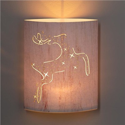 Светодиодная фигура «Олень» 13×16×5 см, картон, батарейка ААх2 (не в комплекте), свечение тёплое белое