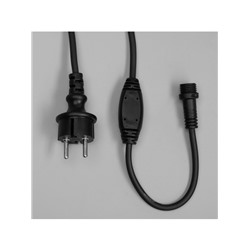 Гирлянда «Бахрома» 3×0.6 м, IP65, УМС, тёмная нить каучук, 108 LED, свечение синее, 220 В