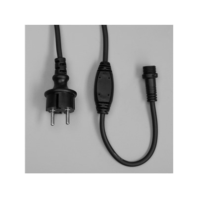 Гирлянда «Бахрома» 3×0.6 м, IP65, УМС, тёмная нить каучук, 108 LED, свечение синее, 220 В