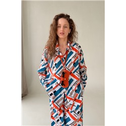 Брюки  СЕТ001Б/01/Синий, оранжевый