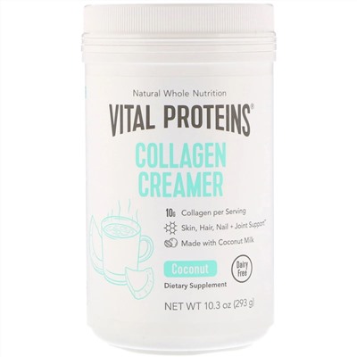 Vital Proteins, коллагеновые сливки, кокос, 293 г (10,3 унции)