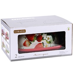 26342 Маслёнка с крышкой Клубника LR (х24)