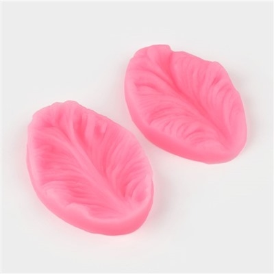 Молд кондитерский «Лист тропических растений», силикон, 2 шт., 6.5×4×2.3 см, МИКС