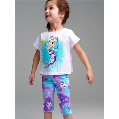 Брюки трикотажные для девочек (легинсы укороченные), 2 пары в комплекте