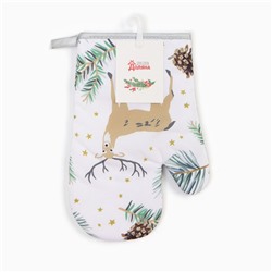 Варежка «Доляна. Олени», 26×16 см, 100% п/э