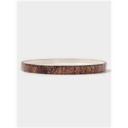 Тарелка Magistro Wood, d=20 см, фарфор, коричневый