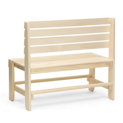 Скамейка для бани и дачи, 100×49×87.5 см, деревянная