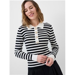 Джемпер трикотажный с воротником поло для женщин