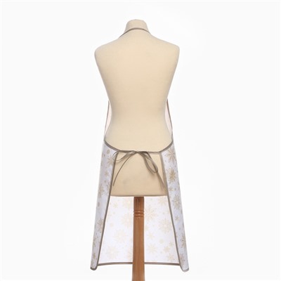 Фартук Доляна Снежинки золотые 70×80 см, 100% п/э