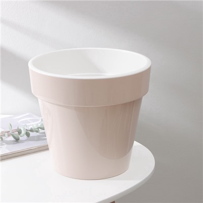 Кашпо для цветов со вставкой Plast-Avenue «Порто», 6 л, пластик, жемчужный