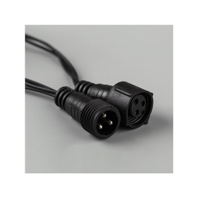 Гирлянда «Бахрома» 3×0.6 м, IP44, УМС, тёмная нить, 160 LED, свечение синее, мерцание белым, 220 В