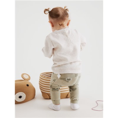 Костюм детский (свитшот, штанишки) «Крошка Я», размер 62-68 см, серый/зеленый