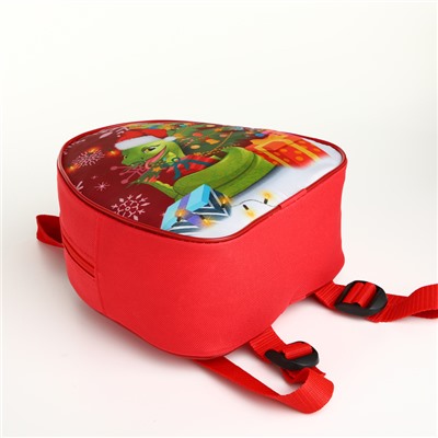 Рюкзак новогодний для подарков на молнии «Змея», красный