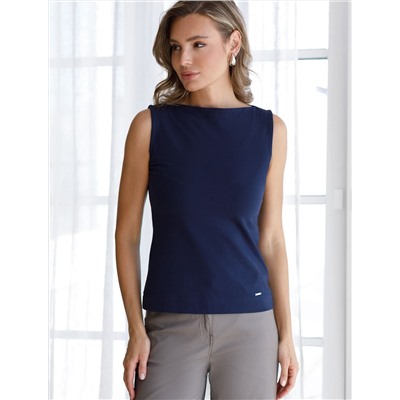 Топ из премиального хлопка с эластаном