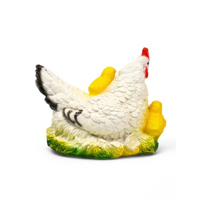 Садовая фигура из гипса «Курица наседка с цыплятами», 22×20×30 см