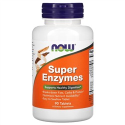 Now Foods, суперферменты, 90 таблеток