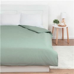 Пододеяльник 2-спальный «Этель», 175×215 см, зелёный, поплин