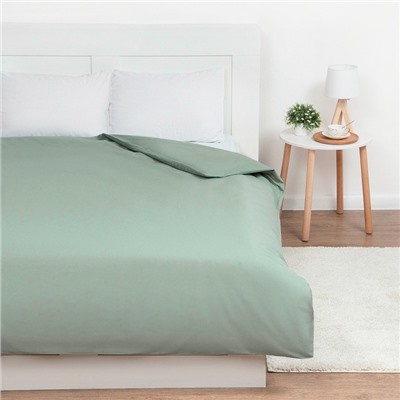 Пододеяльник 2-спальный «Этель», 175×215 см, зелёный, поплин
