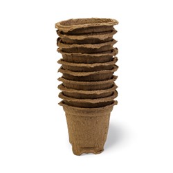 Горшок для рассады, 175 мл, d=8 см, h=8 см, торф, набор 10 шт.