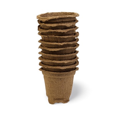 Горшок для рассады, 175 мл, d=8 см, h=8 см, торф, набор 10 шт.