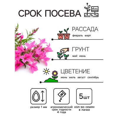 Семена цветов лобелия «Розамунда», 5 шт.