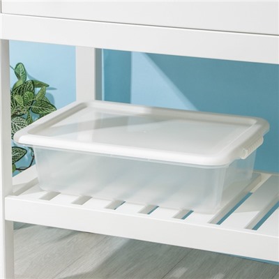 Контейнер для хранения Porter, 8 л, 41×31×11 см, с крышкой, слоновая кость