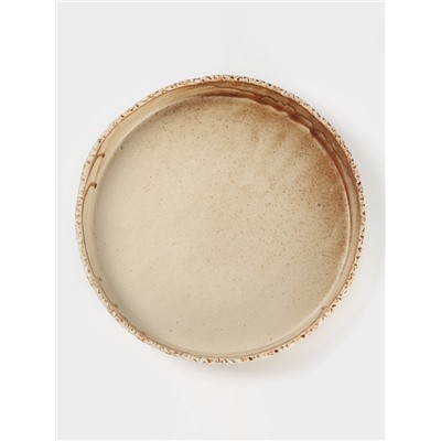 Тарелка с бортиком Magistro Organic brown, d=26 см, фарфор, бежевая